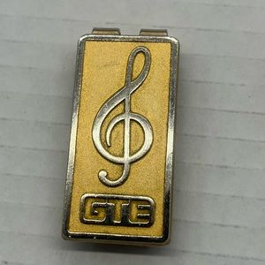 Vintage GTE treble clef money clip